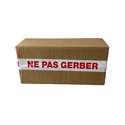 Image 2 produit RUBAN ADHESIF BLANC NE PAS GERBER - 48 MMX100ML  - 08010045 | Emballage, Carton, Cornière, Adhésif, Film, Feuillard, Calage, Sur-mesure, E-Commerce, Bulle