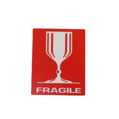 Image 2 produit ETIQUETTE - ROUGE VERRE FRAGILE  - 10010007 | Emballage, Carton, Cornière, Adhésif, Film, Feuillard, Calage, Sur-mesure, E-Commerce, Bulle